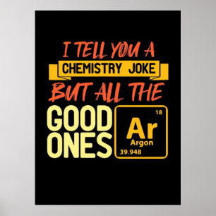 Birthday Gift   Ik vertel je een scheikunde Poster