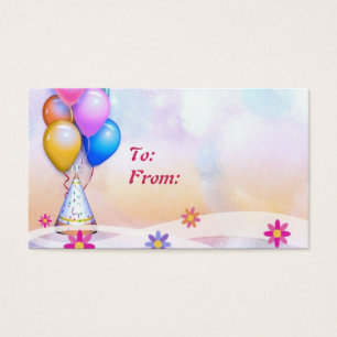 Birthday Gift Label Visitekaartjes