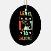 Birthday Gift |  niveau 16 ontgrendeld Keramisch Ornament (Rechts)