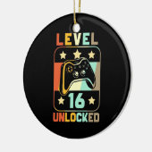 Birthday Gift |  niveau 16 ontgrendeld Keramisch Ornament (Links)