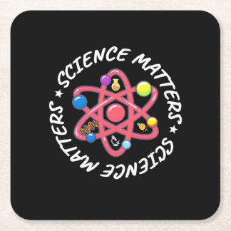 Birthday Gift | Proud Science Maters Vierkante Kartonnen Onderzetter