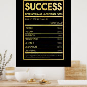 Birthday Gift Succes Nutritional Facts Poster (Keuken)