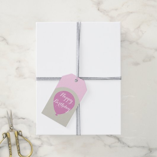Birthday Gift Tag Cadeaulabel (Met Touw)