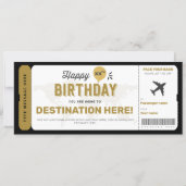 Birthday Gift Ticket Surprise Boarding Pass Kaart