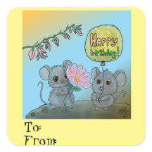 Birthday gift to from sticker