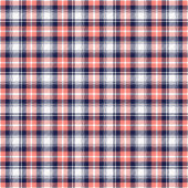 Birthday Gift Towel Coral Navy Plaid for Home