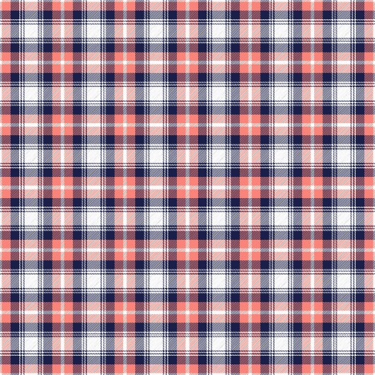 Birthday Gift Towel Coral Navy Plaid for Home