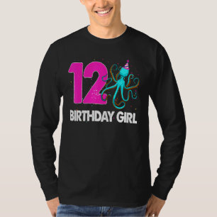 Birthday Girl 12 Octopus Love T-shirt