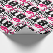 Birthday girl, 18. Anniversaire Papier cadeau rose (Coin)