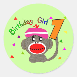 Birthday Girl "1" Ronde Sticker