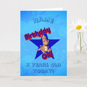 Birthday Girl Cute Dinosaur Persoonlijke verjaarda Kaart