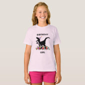 Birthday Girl Dinosaur T-shirt (Voorkant volledig)