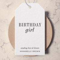 Birthday Girl | Eenvoudig minimalistisch zwart-wit