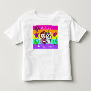 Birthday Girl Fairy and Unicorn Age and Name Kinder Shirts