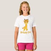Birthday Girl Giraffe T-shirt (Voorkant volledig)