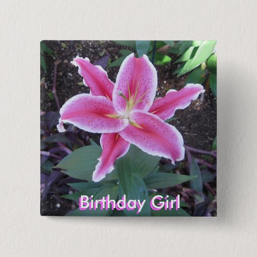 Birthday Girl Lily Button Corsage (Voorkant)