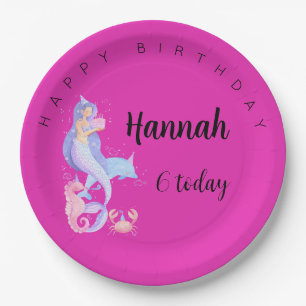 Birthday Girl Mermaid-thema Papieren Bordje
