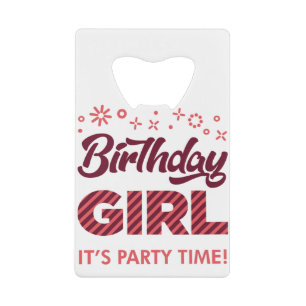 Birthday Girl Party Princess Crown Girls Kredietkaart Flessenopener