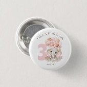 Birthday Girl Personalized Ronde Button 3,2 Cm (Voorkant /achterkant)