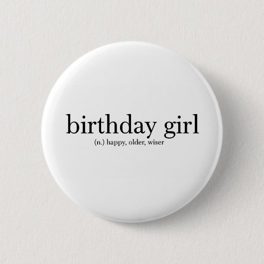 Birthday Girl Ronde Button 5,7 Cm (Voorkant)