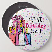 Birthday Girl Ronde Button 6,0 Cm (Voorkant /achterkant)
