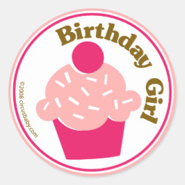 Birthday Girl Ronde Sticker