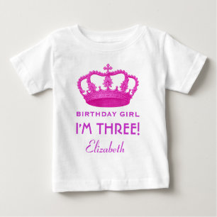 Birthday Girl Royal Princess Crown 3 jaar oud V02
