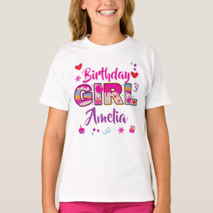 Birthday Girl Sweet aangepaste ontwerpen T-shirt
