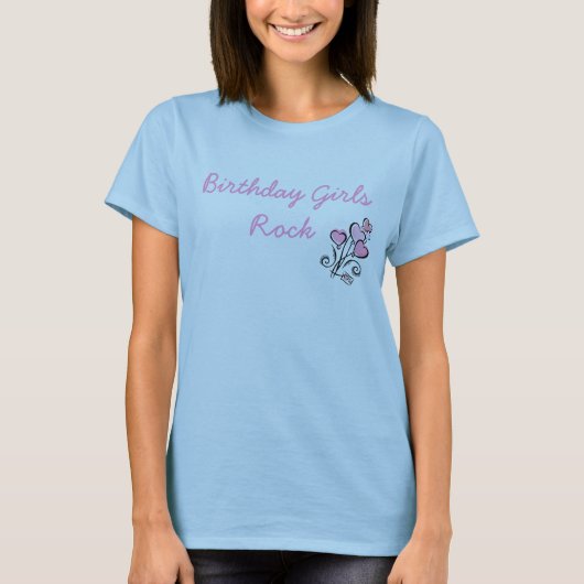 Birthday Girls Rock T-shirt (Voorkant)
