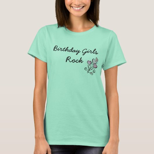 Birthday Girls Rock T-shirt (Voorkant)