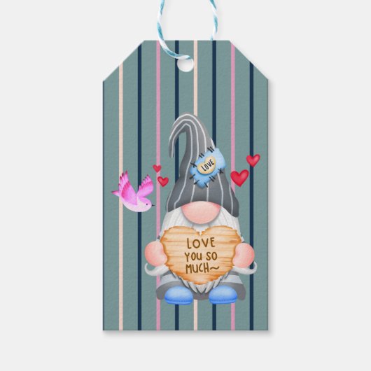 Birthday Gnome Gift Labels Cadeaulabel (Voorkant)