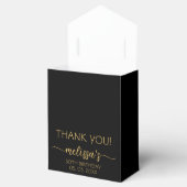 Birthday Gold Foil Monogram Script Bedankt Bedankdoosjes (Geopend)