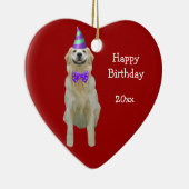 Birthday Golden Retriever Keepomwille Ornament (Rechts)