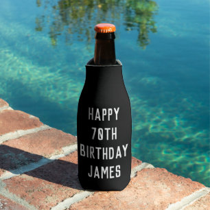 Birthday Golfer 70th Elegant Black Dad Stylish Flesjeskoeler