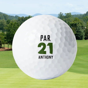 Birthday Golfer Funny 21th Party Par Dertig Golfballen