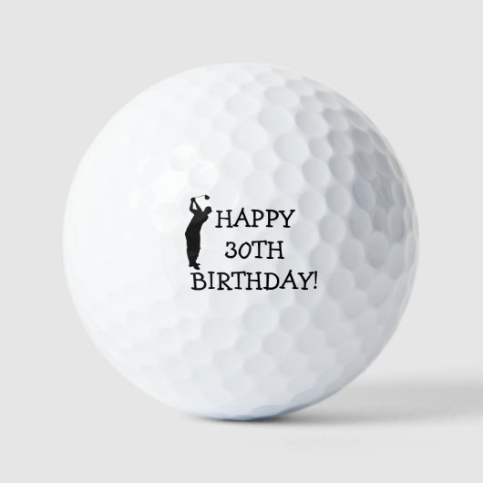 Birthday Golfer Funny 30th happy Dad Golf Balls Golfballen (Voorkant)