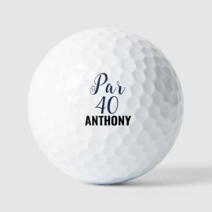 Birthday Golfer Funny 40th 40th 40th Navy Blue Bla Golfballen