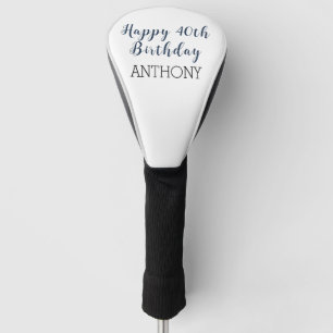 Birthday Golfer Funny 40th 40th 40th Navy Blue Bla Golfheadcover