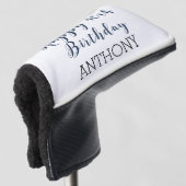 Birthday Golfer Funny 40th 40th 40th Navy Blue Bla Golfheadcover (3/4 voorkant)
