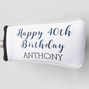 Birthday Golfer Funny 40th 40th 40th Navy Blue Bla Golfheadcover