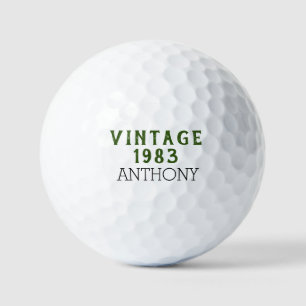 Birthday Golfer Funny 40th 40th Green Black Golfballen