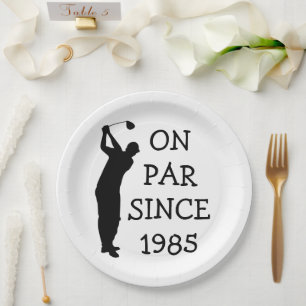 Birthday Golfer Funny 40th happy Dad Par Papieren Bordje