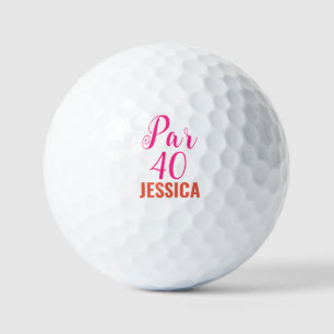 Birthday Golfer Funny 40th happy Forty Pink Golfballen