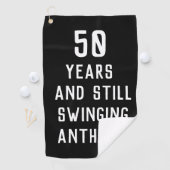 Birthday Golfer Funny 50th happy Dad Par Golfhanddoek (Insitu)