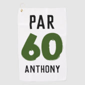 Birthday Golfer Funny 60th happy Dad Par Golfhanddoek (Voorkant)