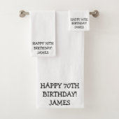 Birthday Golfer Funny 70th happy Dad Bad Handdoek (Insitu)