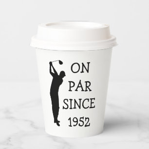 Birthday Golfer Funny 70th happy Dad Par Papieren Bekers