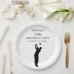 Birthday Golfer Funny 70th happy Dad Par Papieren Bordje