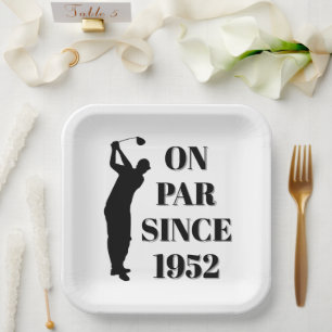 Birthday Golfer Funny 70th happy Dad Par Papieren Bordje