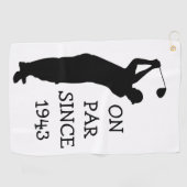 Birthday Golfer Funny 80th happy Dad Humor Golfhanddoek (Horizontaal)